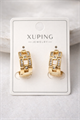 Серьги коллекция "Xuping" покрытие позолота, вставка: фианиты, Х000749330, арт.001.235 001.235
