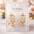 Серьги коллекция "Xuping" покрытие позолота, вставка: фианиты, Х000749330, арт.001.235 001.235