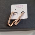 Серьги коллекция "Xuping" покрытие позолота, вставка: фианиты, S00148820, арт.001.227 001.227