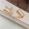 Серьги коллекция "Дубай" покрытие позолота, вставка: фианиты, 38002, арт.216.352 216.352