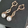 Серьги коллекция "Дубай" покрытие позолота, жемчуг,арт.214.361 214.361
