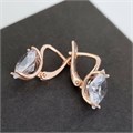 Серьги Каталог >> Бижутерия >> Ювелирная бижутерия коллекция "Дубай" позолота с крупным прозрачным камнем, 214.341 214.341