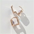 Серьги двухсторонние коллекция "Дубай" покрытие позолота, цвет камня:голубой, прозрачный,24149, арт.947.557 947.557