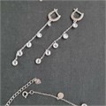 Комплект: серьги, браслет, колье, цвет цепочки серебристый, цвет кристаллов прозрачный, 45259, 032.479 032.479