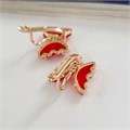 Серьги Каталог >> Бижутерия >> Ювелирная бижутерия  "Бабочки" коллекция Дубай, покрытие позолота, цвет красный,5472807, арт.214.275 214.275