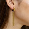 Серьги цепи из стали, длинные висячие, 78186, арт.947.459 947.459