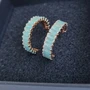 Серьги дорожки из камней, Каталог >> Бижутерия >> Ювелирная бижутерия, покрытие позолота, цвет камней: бирюзовый, 23143, арт.947.208 947.208