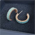 Серьги дорожки из камней, Каталог >> Бижутерия >> Ювелирная бижутерия, покрытие позолота, цвет камней: бирюзовый, 23143, арт.947.208 947.208