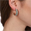 Серьги дорожки из камней, Каталог >> Бижутерия >> Ювелирная бижутерия, покрытие позолота, цвет камней: бирюзовый, 23143, арт.947.208 947.208
