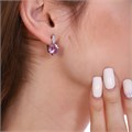 Серьги Каталог >> Бижутерия >> Ювелирная бижутерия посеребрение, фианит розового цвета, арт. 947.139 947.139