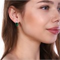 Серьги Каталог >> Бижутерия >> Ювелирная бижутерия посеребрение, фианит зеленого цвета, арт. 947.144 947.144