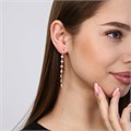 Серьги висячие позолота с фианитами, коллкеция "Дубай", цвет камня: прозрачный, арт. 847.697 847.697