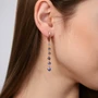 Серьги висячие позолота с фианитами, коллеция "Дубай", арт. 847.683 847.683