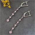 Серьги висячие посеребрение с фианитами, коллеция "Дубай", арт. 847.685 847.685
