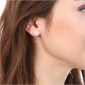 Серьги гвоздики "Керамика", покрытие: посеребрение, цвет: розовый, 89169, арт. 847.632 847.632