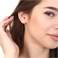 Серьги гвоздики "Керамика", покрытие: посеребрение, цвет: розовый, 89169, арт. 847.632 847.632
