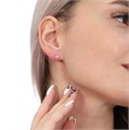 Серьги  гвоздики "Xuping ML" Каталог >> Бижутерия >> Ювелирная бижутерия с фианитом, покрытие: посеребрение, цвет камня: белый, 455092, арт. 847.442 847.442