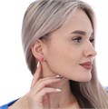 Серьги  гвоздики  "Xuping ML" Каталог >> Бижутерия >> Ювелирная бижутерия с фианитом, покрытие: позолота, цвет камня: темно-розовый, 455092, арт. 847.434 847.434