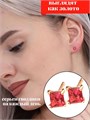 Серьги  гвоздики  "Xuping ML" Каталог >> Бижутерия >> Ювелирная бижутерия с фианитом, покрытие: позолота, цвет камня: темно-розовый, 455092, арт. 847.434 847.434
