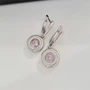 Серьги коллекция "Дубай" покрытие посеребрение, с фианитами, камень розовый блестящий, 60162, арт. 847.323 847.323