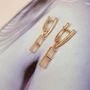 Серьги коллекция "Дубай"  покрытие позолота, камень светло-розовый матовый, 011236, арт. 847.286 847.286