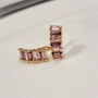 Серьги коллекция "Дубай"  покрытие позолота, камень разноцветный светло-розовый и фиолетовый блестящий, 371402, арт. 847.255 847.255