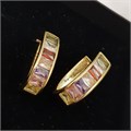 Серьги "Эксклюзив" с цирконом, золотой цвет, 12300, арт.606.125 606.125