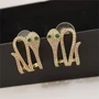 Серьги "Эксклюзив" с цирконом, золотой цвет, 15006, арт.606.119 606.119