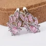 Серьги коллекция "Дубай" посеребрение, розовые камни, 1267, арт.647.462 647.462