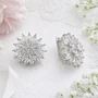 Серьги бижутерия цветы блестящие с камнями, арт.007.297 007.297