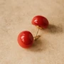 Серьги гвоздики маленькие, цвет красный, арт. 005.035 005.035