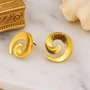Серьги гвоздики крупные, цвет золотистый, арт. 005.012 005.012