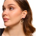 Серьги бижутерия с камнем, вставка: фианиты, цвет: черный, арт.101.265 101.265