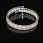 Браслет с жемчугом и стразами на руку многослойный, цвет: серебристый, вставка: иск.жемчуг и стразы, арт.001.913 001.913