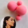 Серьги шарики в стиле диор, цвет : розовый матовый, арт. 001.905 001.905