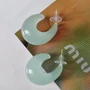 Серьги капли бижутерия крупные, цвет: мятный, арт.001.782 001.782