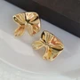 Серьги листья лотоса, цвет золотистый, 05025, арт.001.700 001.700