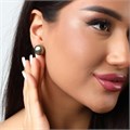 Серьги гвоздики жемчужинки, цвет: серый переливающийся, арт.001.623 001.623