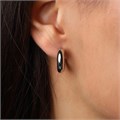 Серьги бублики, цвет серебристый, 05025, арт.001.542 001.542