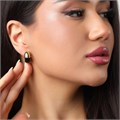 Серьги бублики, цвет золотистый и черный, 05025, арт.001.507 001.507
