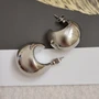 Серьги круглые бублики, цвет серебристый, 05025, арт.001.509 001.509