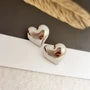Серьги сердца, цвет серебристый, 05025, арт.001.496 001.496