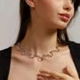 Колье цепь "Wawe", серебристое, арт.001.031 001.031