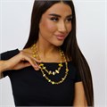 Длинное колье из натуральных камней, цвет: желтый, арт.018.754 018.754