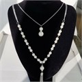 Колье с жемчугом, цвет цепочки: серебристый, арт.018.698 018.698