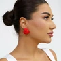 Серьги яркие треугольные "Жасмин", арт.018.589 018.589