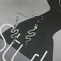 Серьги из стали змея, цвет серебристый, арт.018.551 018.551