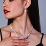 Комплект ожерелье и серьги с цирконом, 54165,арт. 017.038 017.038