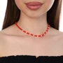 Чокер из бисера с жемчугом, цвет: красный, арт. 748.344 748.344