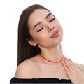 Чокер из бисера с жемчугом, цвет: красный, арт. 748.344 748.344